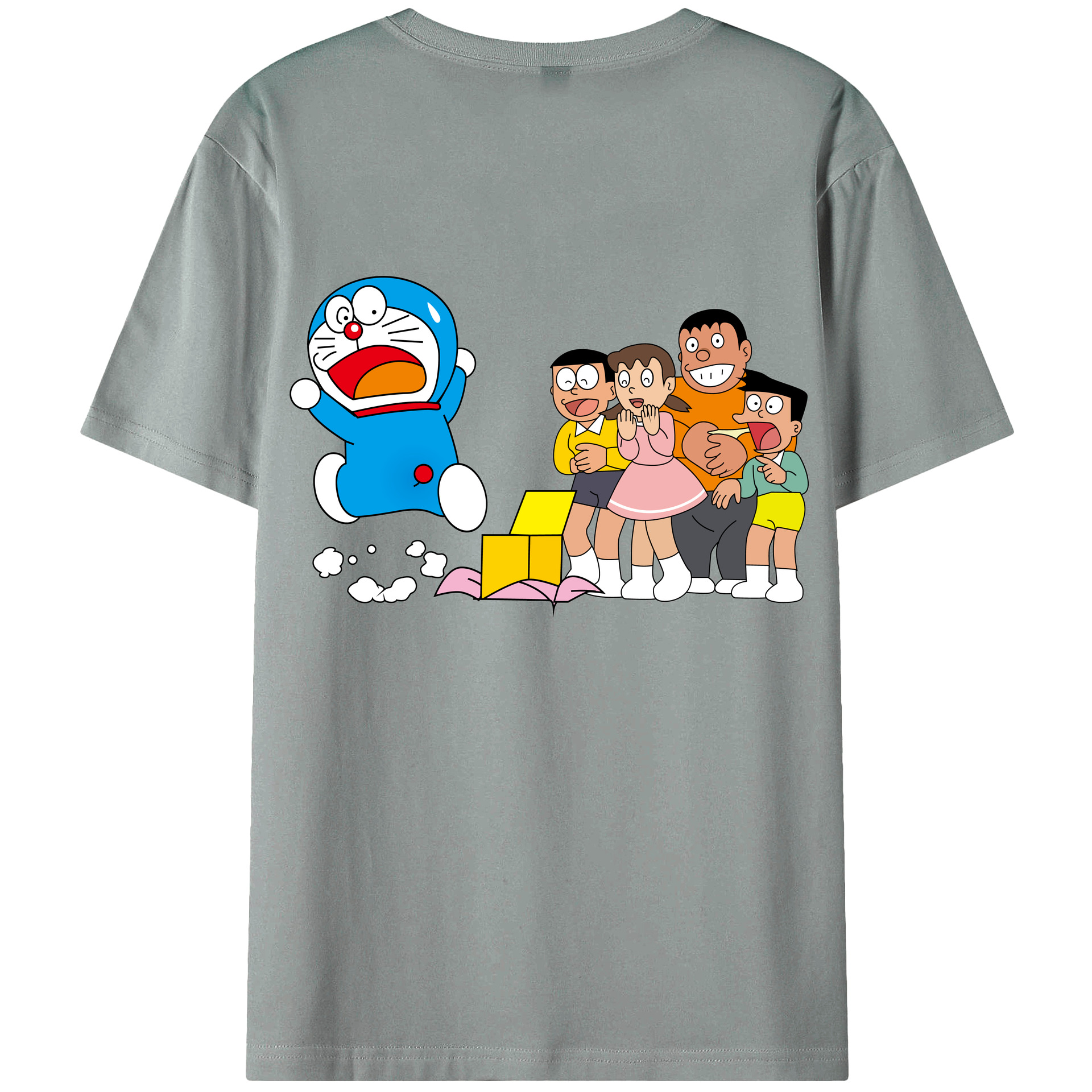 （画像用） ドラえもん 骨川 スネ夫 Doraemon Honekawa Suneo 綿100％ メンズ半袖Tシャツ（バックプリント） 通気性
